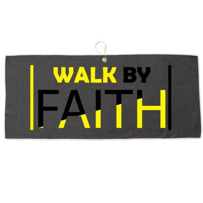 Walk By Faith Large Microfiber Waffle Golf Towel