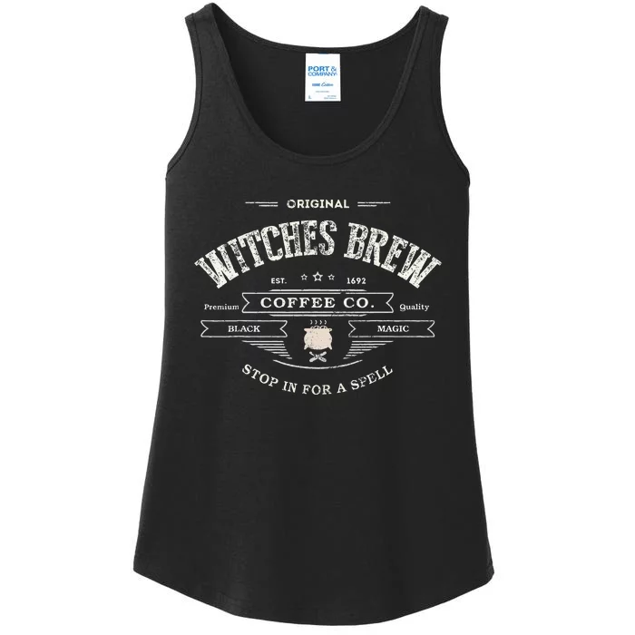 Witches Brew Funny 1692 Coffee Company Black Magic Co Ladies Essential Tank