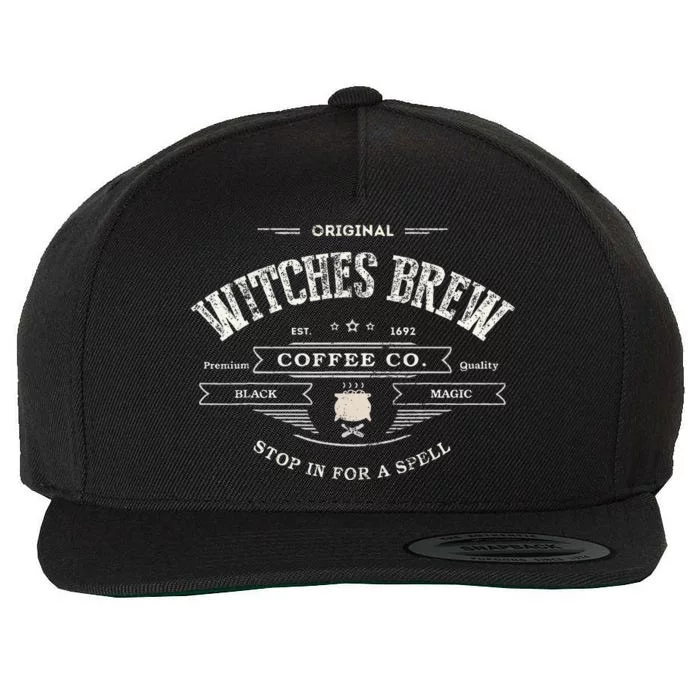 Witches Brew Funny 1692 Coffee Company Black Magic Co Wool Snapback Cap