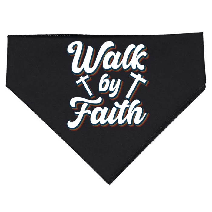 Walk By Faith T USA-Made Doggie Bandana