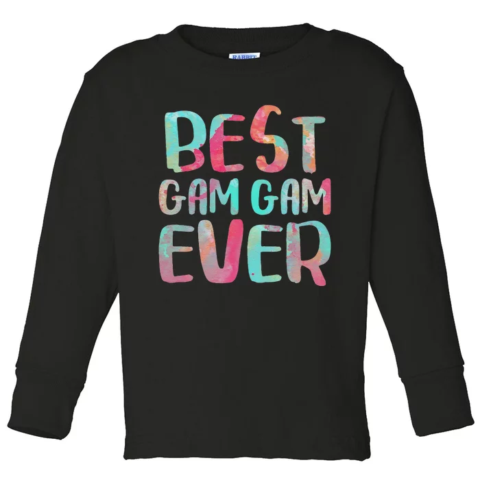 Womens Best Gam Gam Ever Mother's Day Toddler Long Sleeve Shirt