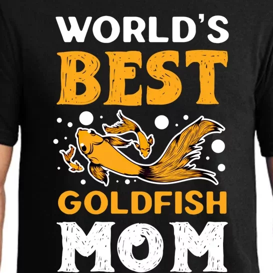 World's Best Goldfish Mom Aquarium Fish Breeder Top Goldfish Gift Pajama Set