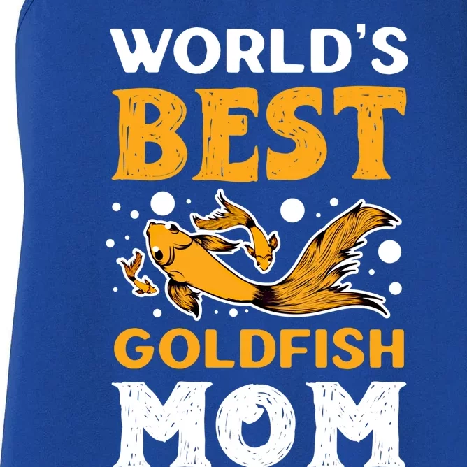 World's Best Goldfish Mom Aquarium Fish Breeder Top Goldfish Gift Women's Racerback Tank