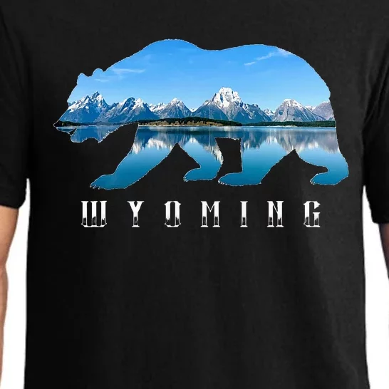 Wyoming Bear & Grand Teton National Park Image Souvenir Pajama Set