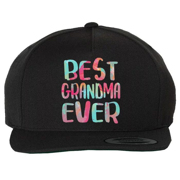 Womens Best Grandma Ever Mother's Day Wool Snapback Cap