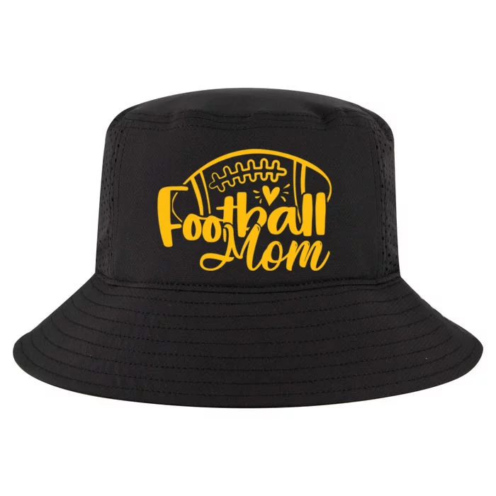 Wo Black Gold Football Mom Wo Football Mother Cool Comfort Performance Bucket Hat