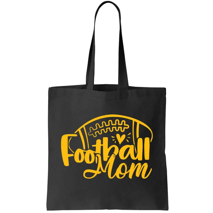 Wo Black Gold Football Mom Wo Football Mother Tote Bag