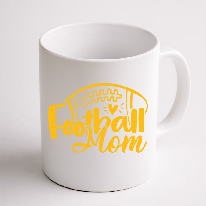 Wo Black Gold Football Mom Wo Football Mother Front & Back Coffee Mug