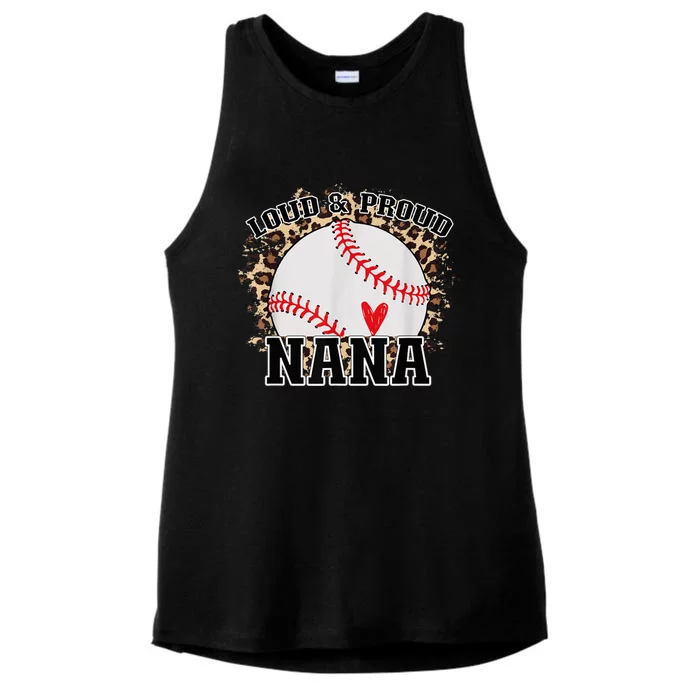 Wo Baseball Grandma aunt Mama Matching Baseball nana, Mother's Day Ladies Tri-Blend Wicking Tank