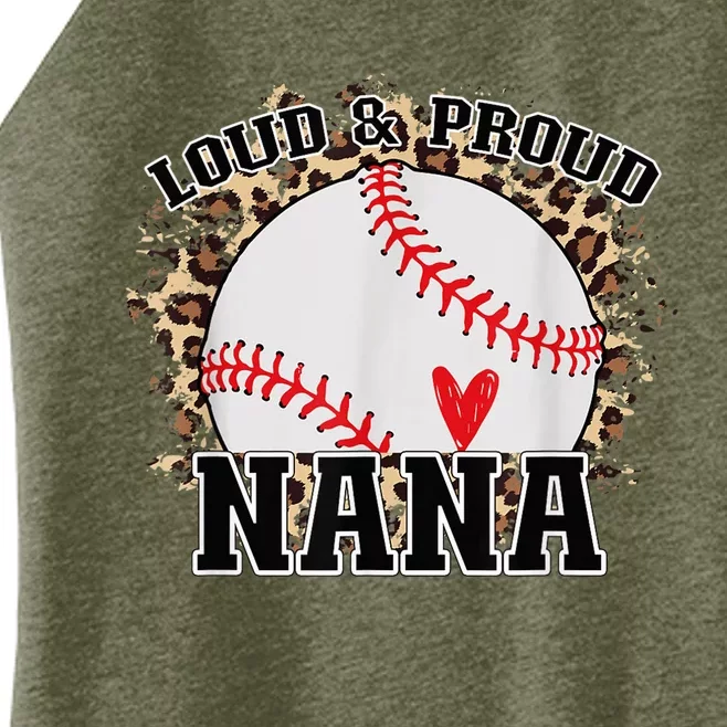 Wo Baseball Grandma aunt Mama Matching Baseball nana, Mother's Day Women’s Perfect Tri Rocker Tank