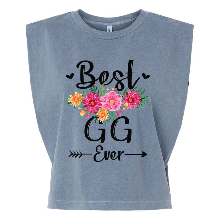 Womens Best GG Ever Mother's Day Grandma Garment-Dyed Women's Muscle Tee