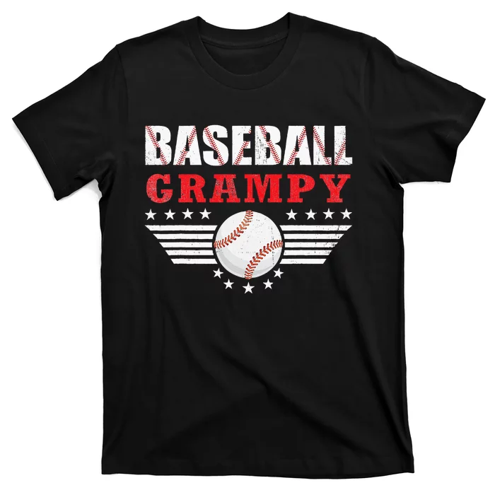 Womens Baseball Grampy Funny Ball Grampy Mothers Day Gifts T-Shirt