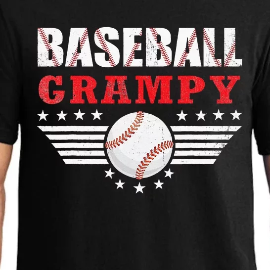 Womens Baseball Grampy Funny Ball Grampy Mothers Day Gifts Pajama Set