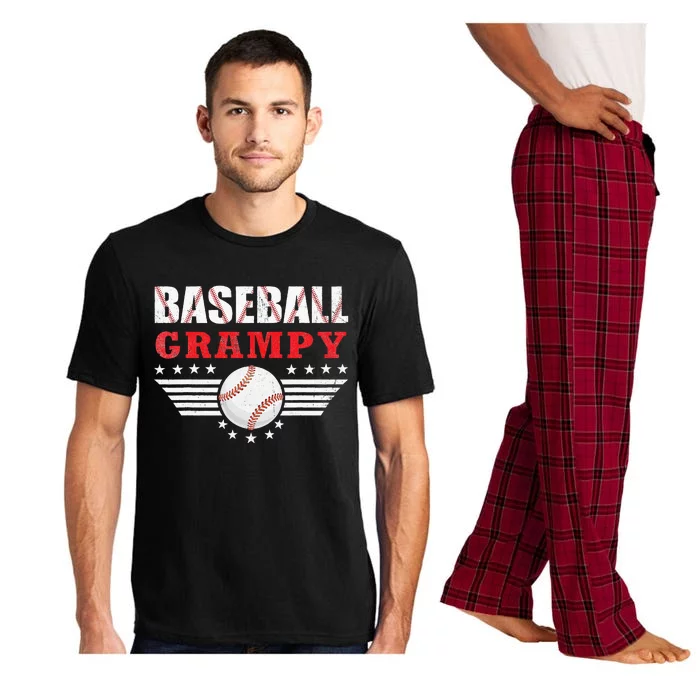 Womens Baseball Grampy Funny Ball Grampy Mothers Day Gifts Pajama Set