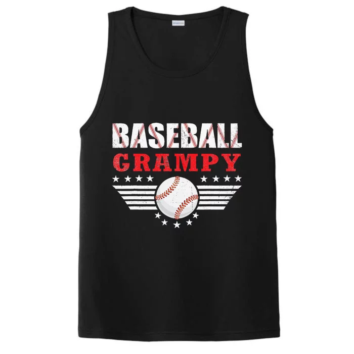 Womens Baseball Grampy Funny Ball Grampy Mothers Day Gifts Performance Tank