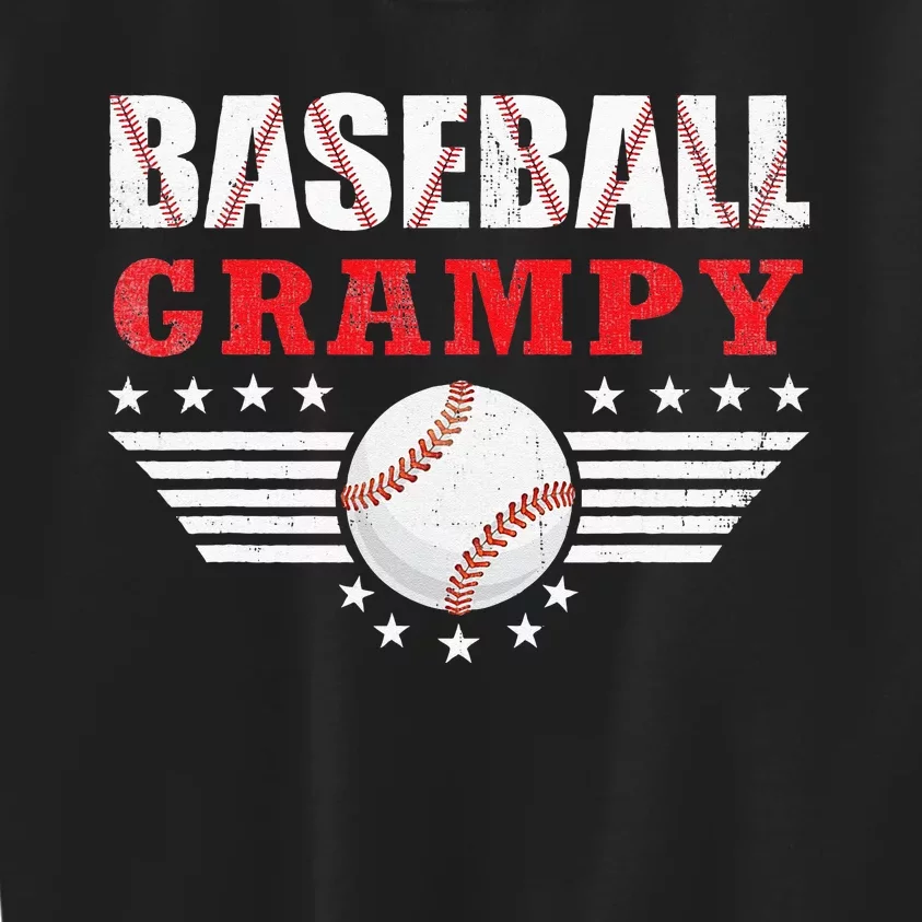 Womens Baseball Grampy Funny Ball Grampy Mothers Day Gifts Kids Sweatshirt