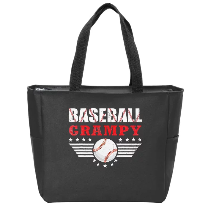 Womens Baseball Grampy Funny Ball Grampy Mothers Day Gifts Zip Tote Bag