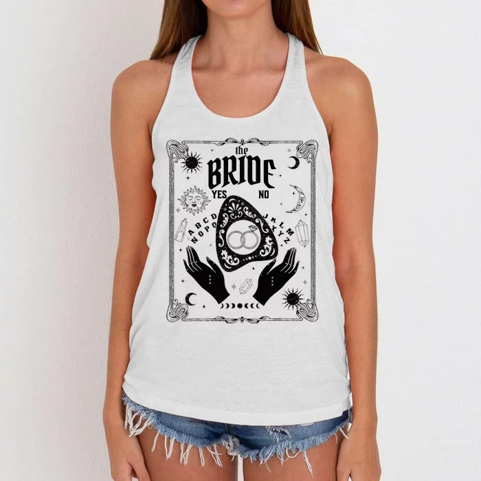 Witchy Bride Gothic Halloween Tarot Bachelorette Party Gifts Women's Knotted Racerback Tank