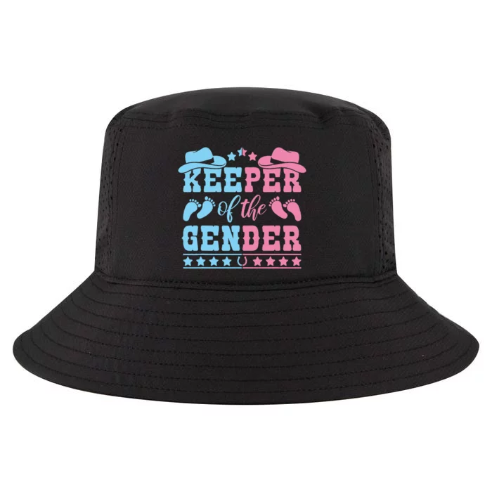 Western Baby Gender Reveal Party Outfit Keeper Of The Gender Cool Comfort Performance Bucket Hat