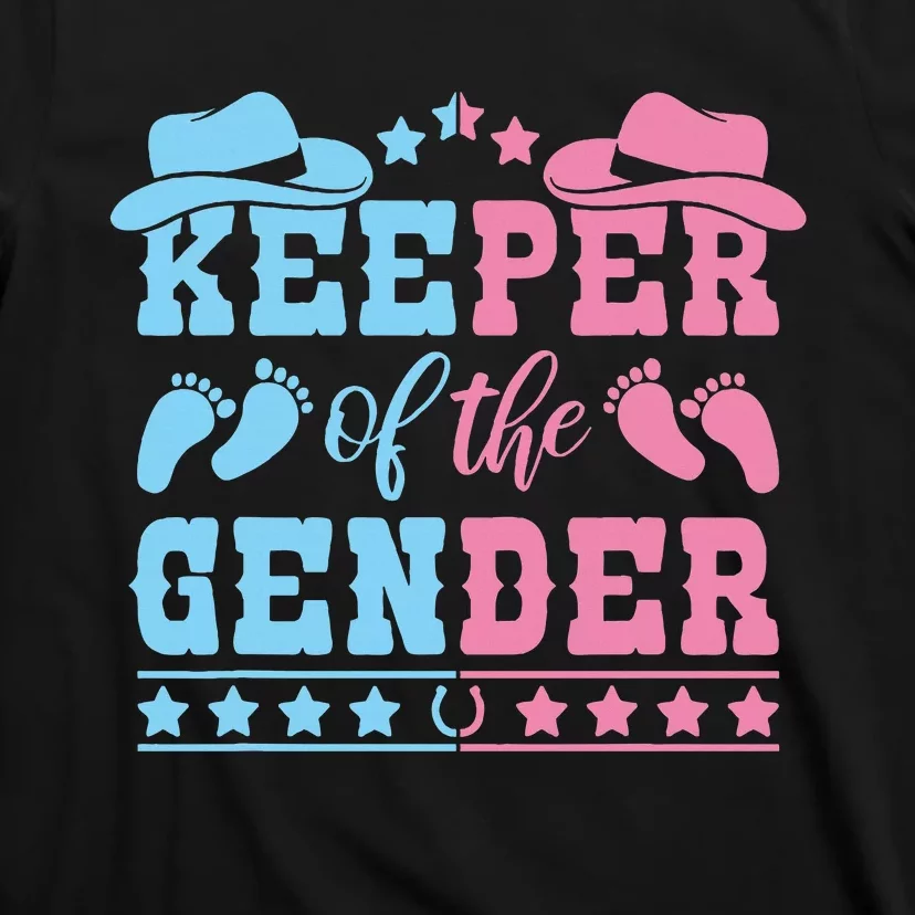 Western Baby Gender Reveal Party Outfit Keeper Of The Gender T-Shirt