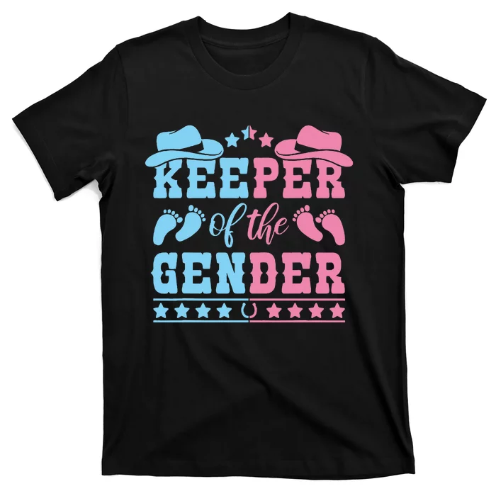 Western Baby Gender Reveal Party Outfit Keeper Of The Gender T-Shirt