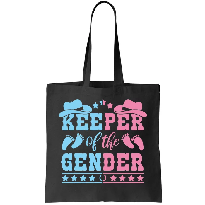 Western Baby Gender Reveal Party Outfit Keeper Of The Gender Tote Bag