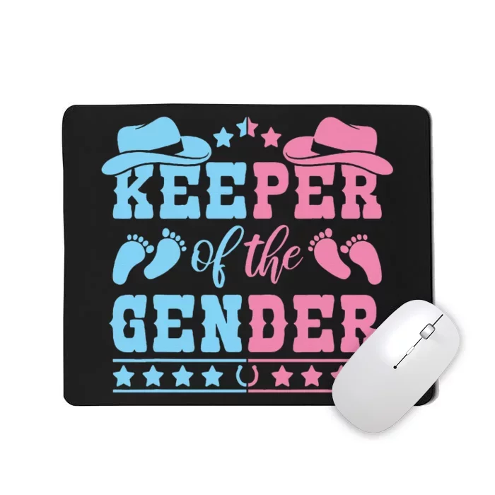 Western Baby Gender Reveal Party Outfit Keeper Of The Gender Mousepad