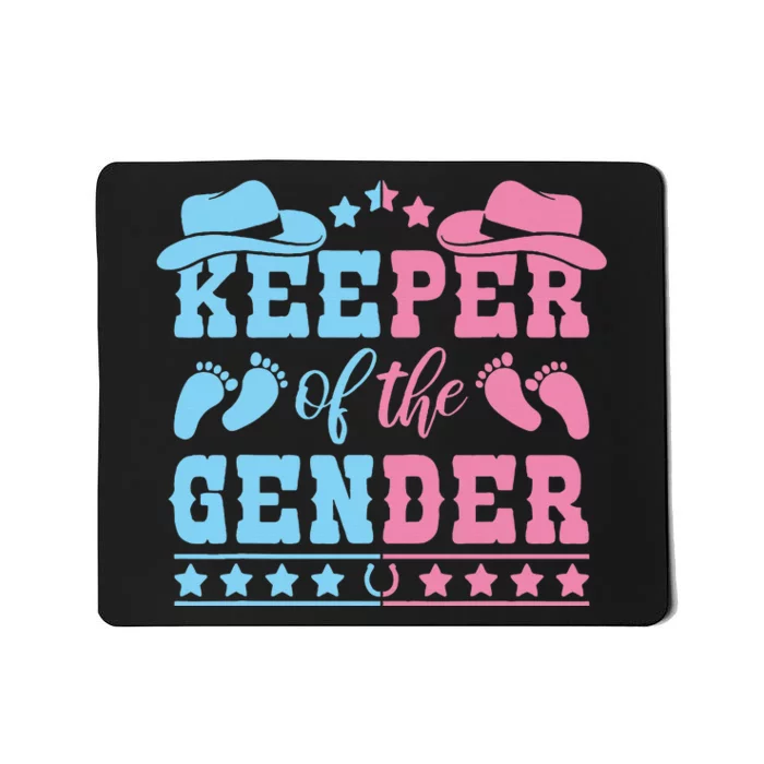 Western Baby Gender Reveal Party Outfit Keeper Of The Gender Mousepad