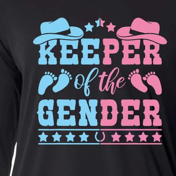 Western Baby Gender Reveal Party Outfit Keeper Of The Gender Cooling Performance Long Sleeve Crew