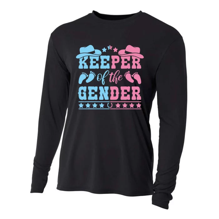 Western Baby Gender Reveal Party Outfit Keeper Of The Gender Cooling Performance Long Sleeve Crew