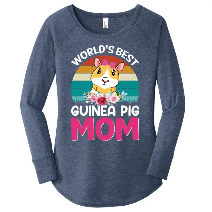 Worlds Best Guinea Pig Mom Gift Women's Perfect Tri Tunic Long Sleeve Shirt