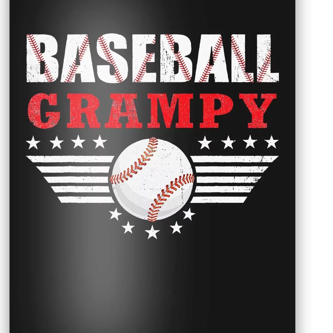 Womens Baseball Grampy Funny Ball Grampy Mothers Day Gifts Poster