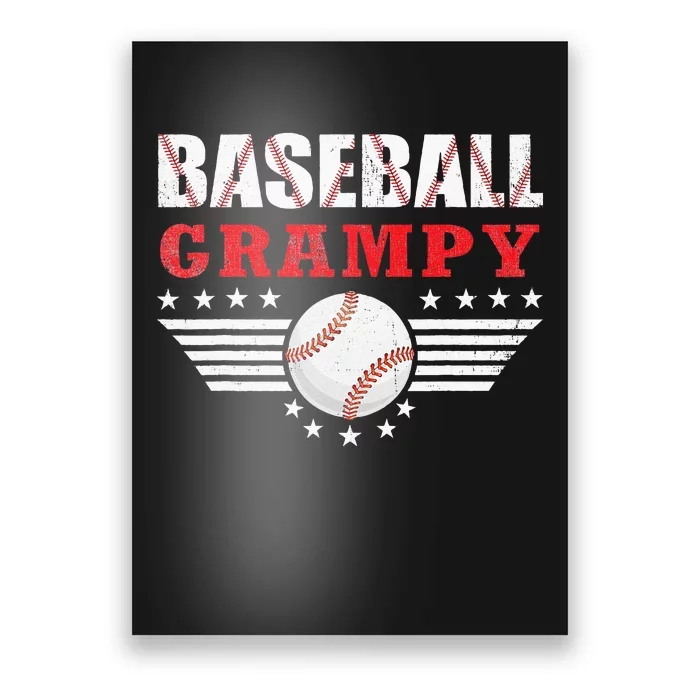 Womens Baseball Grampy Funny Ball Grampy Mothers Day Gifts Poster