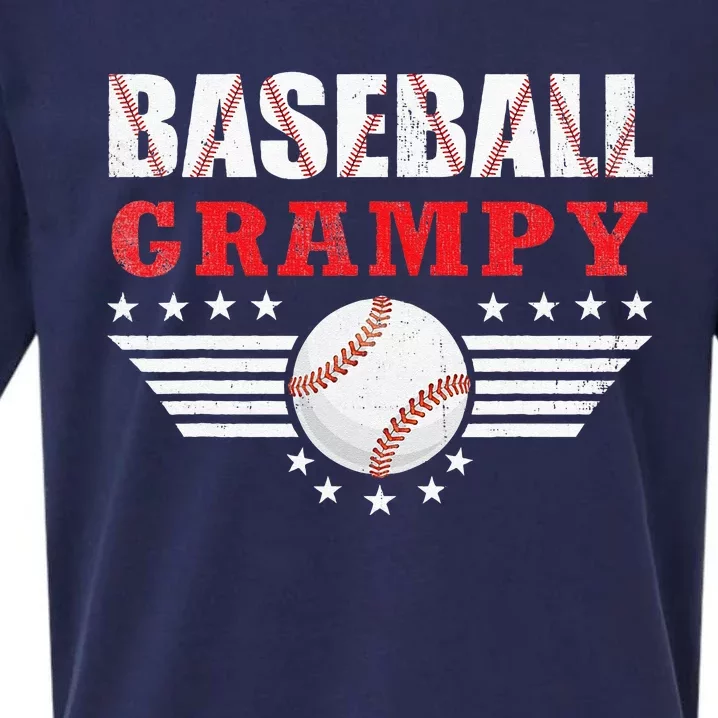 Womens Baseball Grampy Funny Ball Grampy Mothers Day Gifts Sueded Cloud Jersey T-Shirt