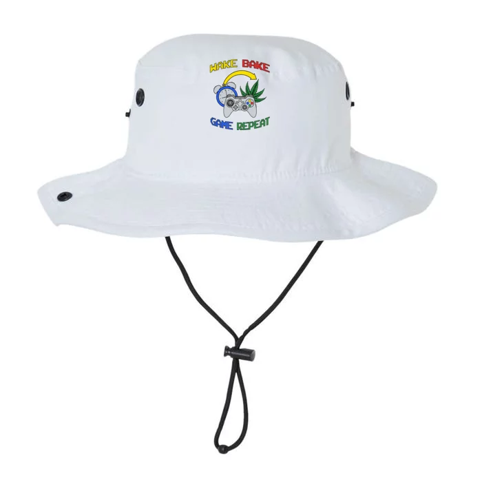 Wake Bake Game Repeat Weed Cannabis Smoker Gamer Gaming Gift Legacy Cool Fit Booney Bucket Hat