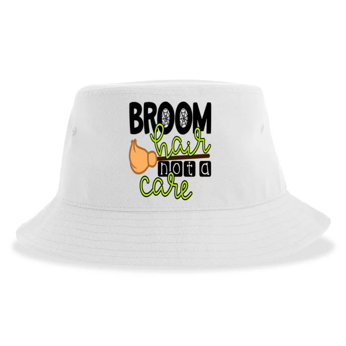 Witch Broom Hair Not A Care Halloween Teacher Mom Wife Gift Sustainable Bucket Hat