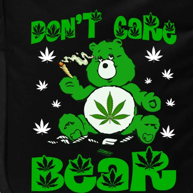 Weed Bear Herb Bear Don't Care Funny Bear Marijuana Cannabis Impact Tech Backpack