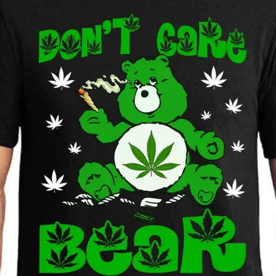 Weed Bear Herb Bear Don't Care Funny Bear Marijuana Cannabis Pajama Set