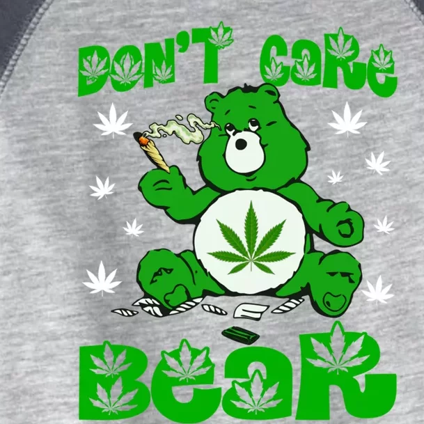 Weed Bear Herb Bear Don't Care Funny Bear Marijuana Cannabis Toddler Fine Jersey T-Shirt