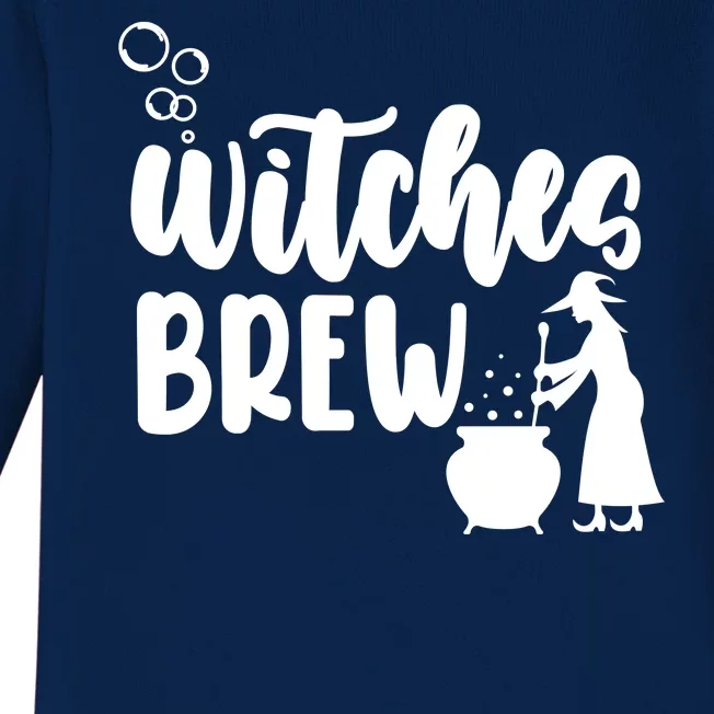 Witches Brew Halloween Witch Baby Long Sleeve Bodysuit