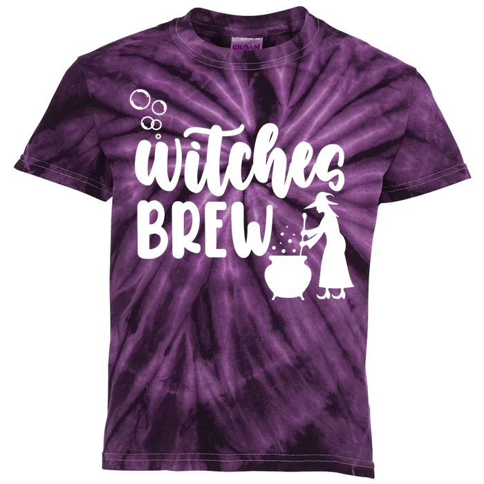 Witches Brew Halloween Witch Kids Tie-Dye T-Shirt