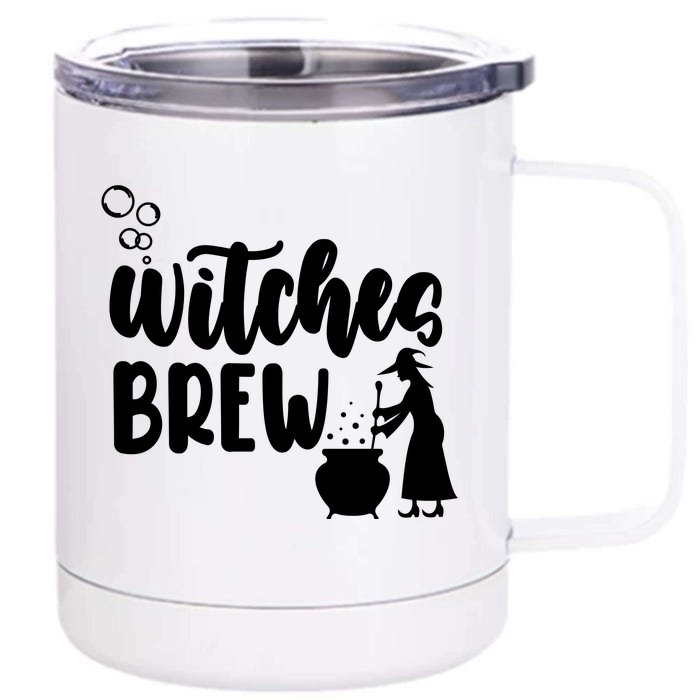 Witches Brew Halloween Witch Front & Back 12oz Stainless Steel Tumbler Cup