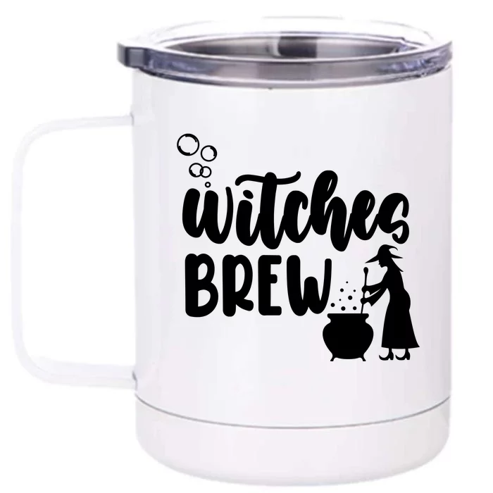 Witches Brew Halloween Witch Front & Back 12oz Stainless Steel Tumbler Cup