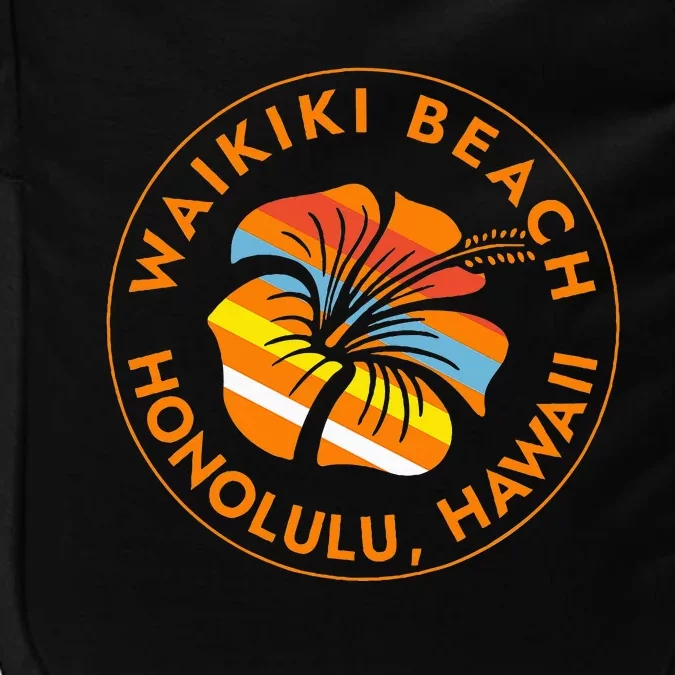 Waikiki Beach Honolulu Hawaii Islands Usa Vacation Trip Impact Tech Backpack