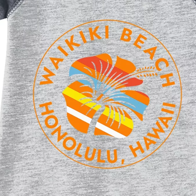 Waikiki Beach Honolulu Hawaii Islands Usa Vacation Trip Infant Baby Jersey Bodysuit