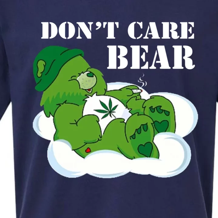 Weed bear herb bear don't care cute bear gift Sueded Cloud Jersey T-Shirt