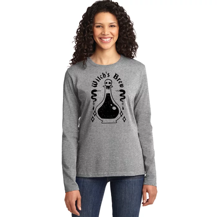 Witch's Brew Halloween Ladies Long Sleeve Shirt