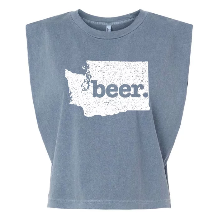 Washington Beer Home State Love Drink Beer From Here Garment-Dyed Women's Muscle Tee