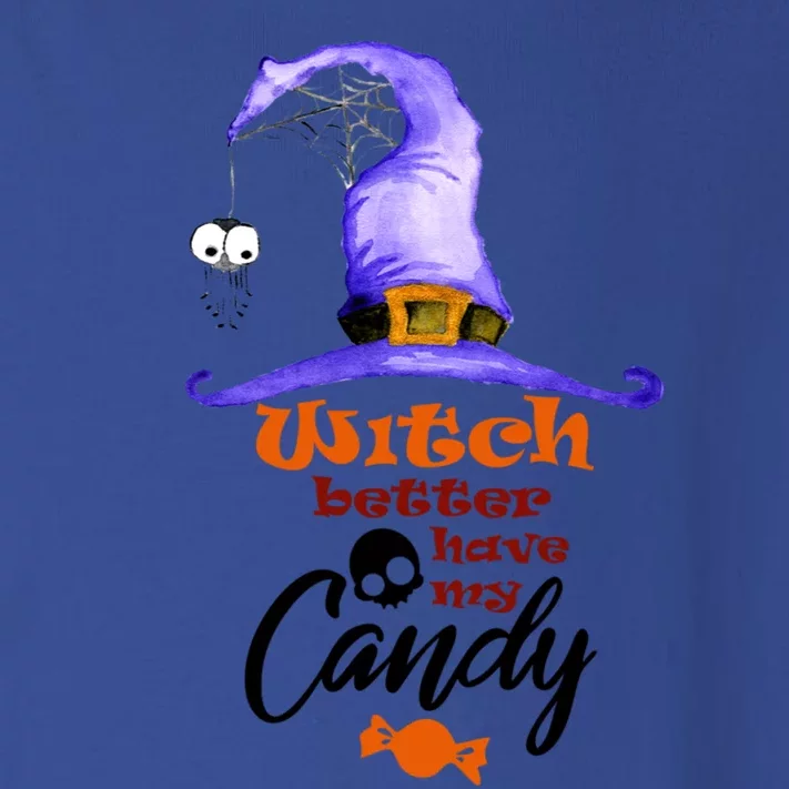 Witch Better Have My Candy Purple Hat With Spider Halloween Gift Toddler Long Sleeve Shirt