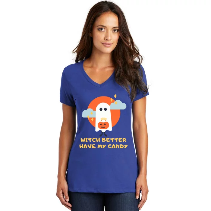 Witch Better Have My Candy Gift Women's V-Neck T-Shirt